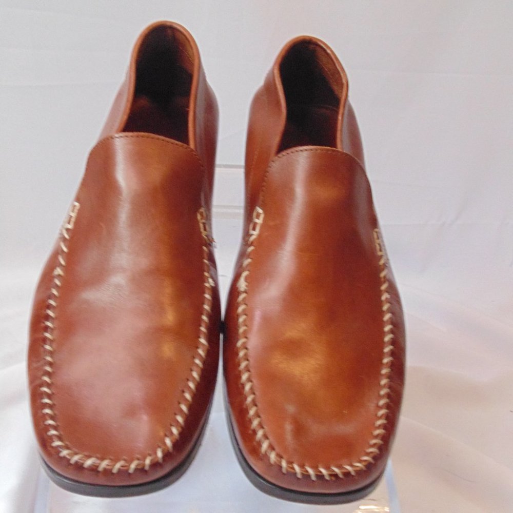 Tommy Bahama men's 11 D slip on leather loafer M7002 212 brown